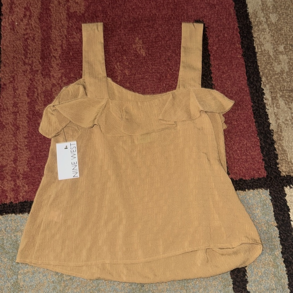 NWT Nine West Ruffle Tank Top - Picture 4 of 6